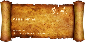 Visi Anna névjegykártya